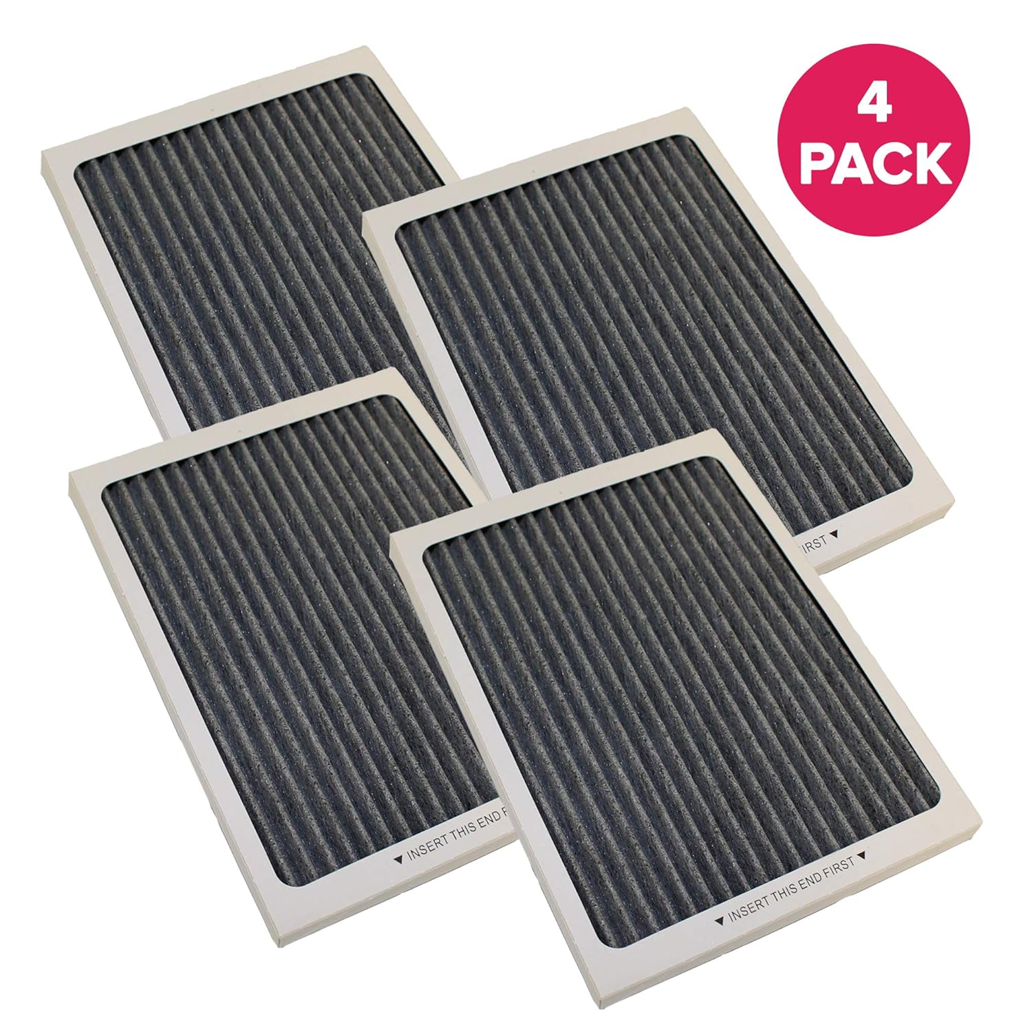 Think Crucial 4 Replacements for Frigidaire Pure Air Ultra Refrigerator Air Filter Fits Electrolux, Compatible With Part # EAFCBF, PAULTRA, 242061001, 241754001