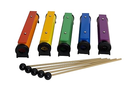 Goldon – Klangbausteine 11405 Half-Tone Chime Bar Set in Nylon Tasche (10 Stück)