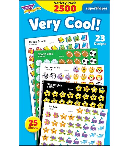 Trend Superspots & Supershapes Aufkleber-Variety Pack – Bunt, Motivierend, Voller Spaß