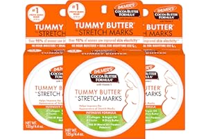 Palmer's Cocoa Butter Formula Tummy Butter Balm for Stretch Marks and Pregnancy Skin Care, 4.4 Ounces (Pack of 3)