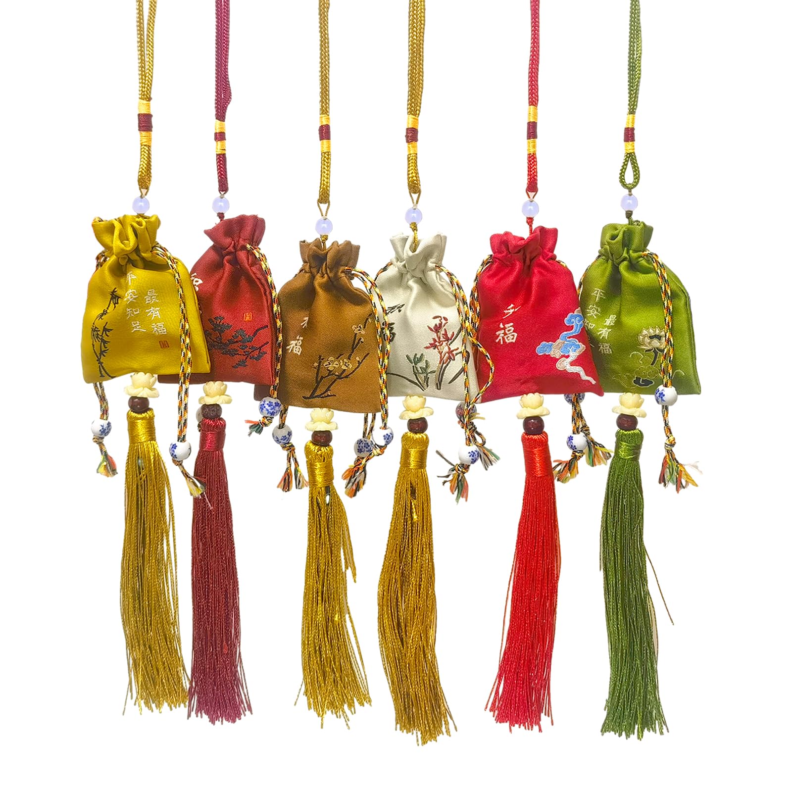 Japanese Lucky Amulet Omamori Charms Shrine Good Luck Charms Hanging Sachet for Health Hanging Blessing Bag for Bag Car Purse