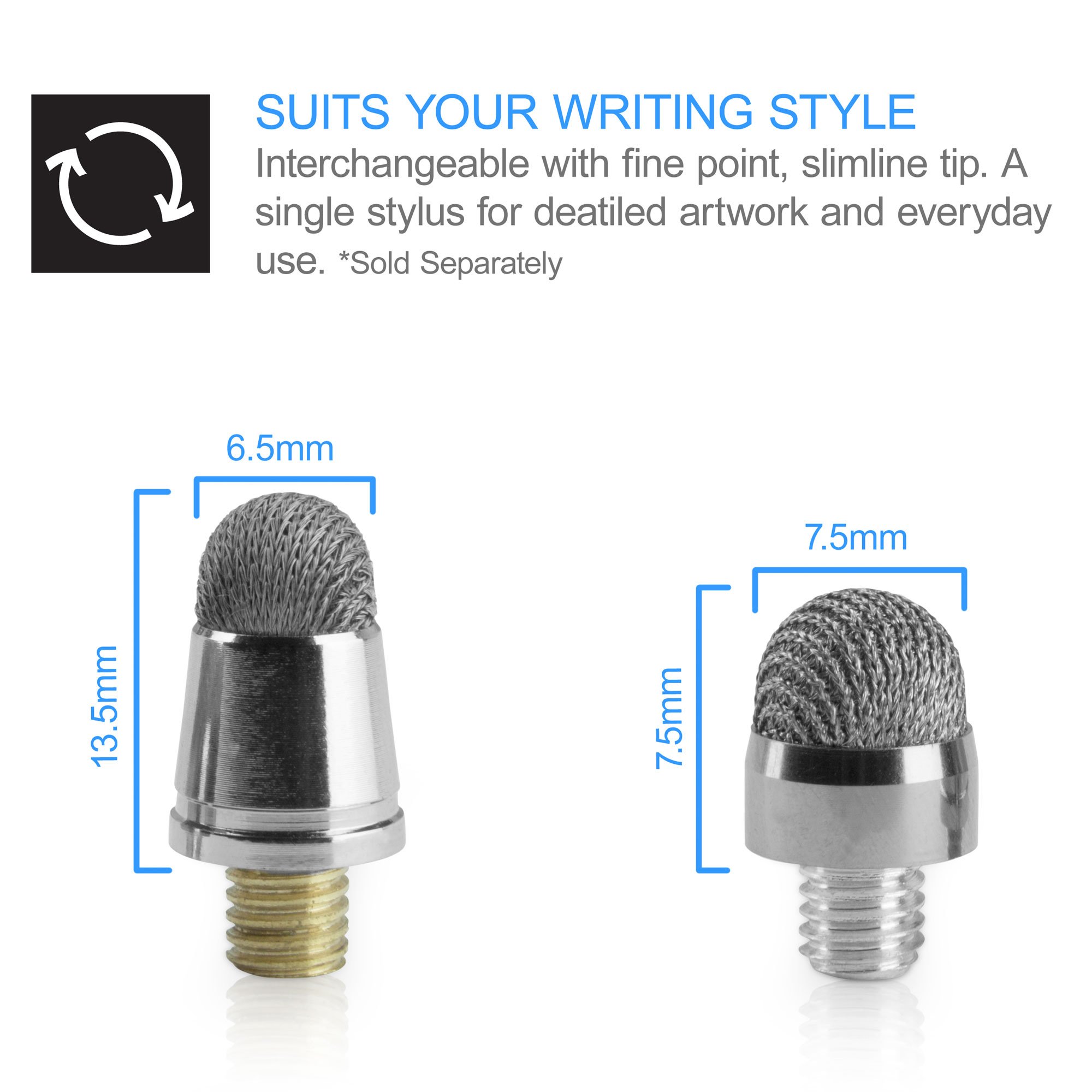 Stylus Pen, BoxWave [EverTouch Replacement Tips (3Pack)] Spare Screw