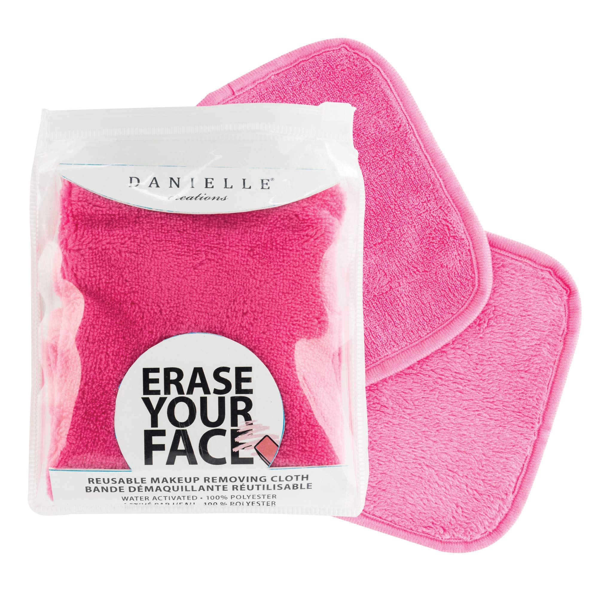 Danielle Creations Erase Your Face Eco Friendly Reusable Make Up Remover Cloth in Pink