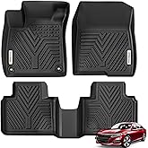 YITAMOTOR Floor Mats Fit for Honda Accord 2018-2022, TPE All Weather Custom Floor Liners 1st & 2nd Row, Black