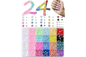 OPMADM 10000Pcs Flower Nail Charms Spring 3D Flowers for Nails with Caviar Beads and Flatback Pearls Cute Resin Nail Art Charms 24 Grids