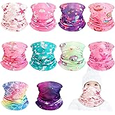 Berlune 10 Pcs Kids Neck Warmer Winter Girl Ski Mask Fleece Neck Gaiter Warmer Thermal Face Cover Scarf Balaclava for Girl Kids Cold Weather