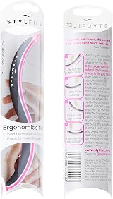 StylFile 2 Curved Nail File Ergonomic S-Shape Emery Board Ambidextrous Manicure view 7