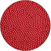 BONNY BOXX 2000PCs 4MM Smooth Red Acrylic Round Beads, Plastic Resin Bubblegum Balls Chunky Gumball Beads for Necklace and Bracelet Making, Crafting Supplies