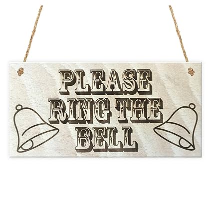 Unknown Toogoo(R) Please Ring The Bell Wooden Hanging Shabby Chic Gift Front Door Doorbell Sign