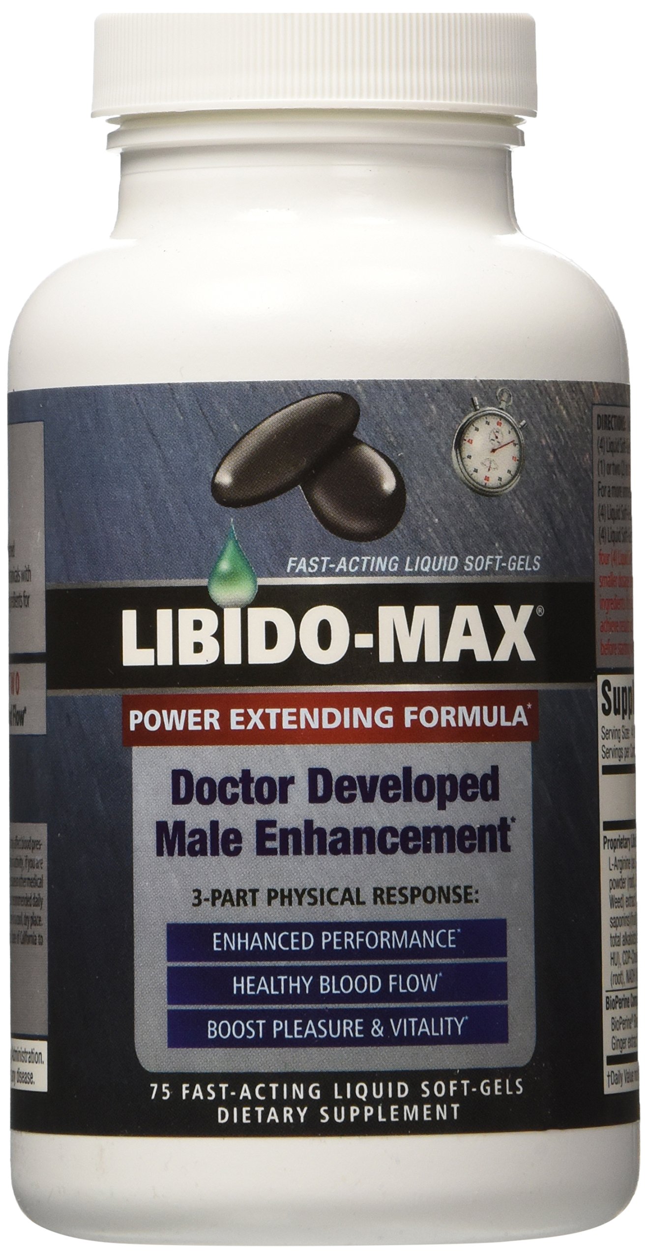 Libidomax Power extending formula75 fastacting liquid softgels eBay