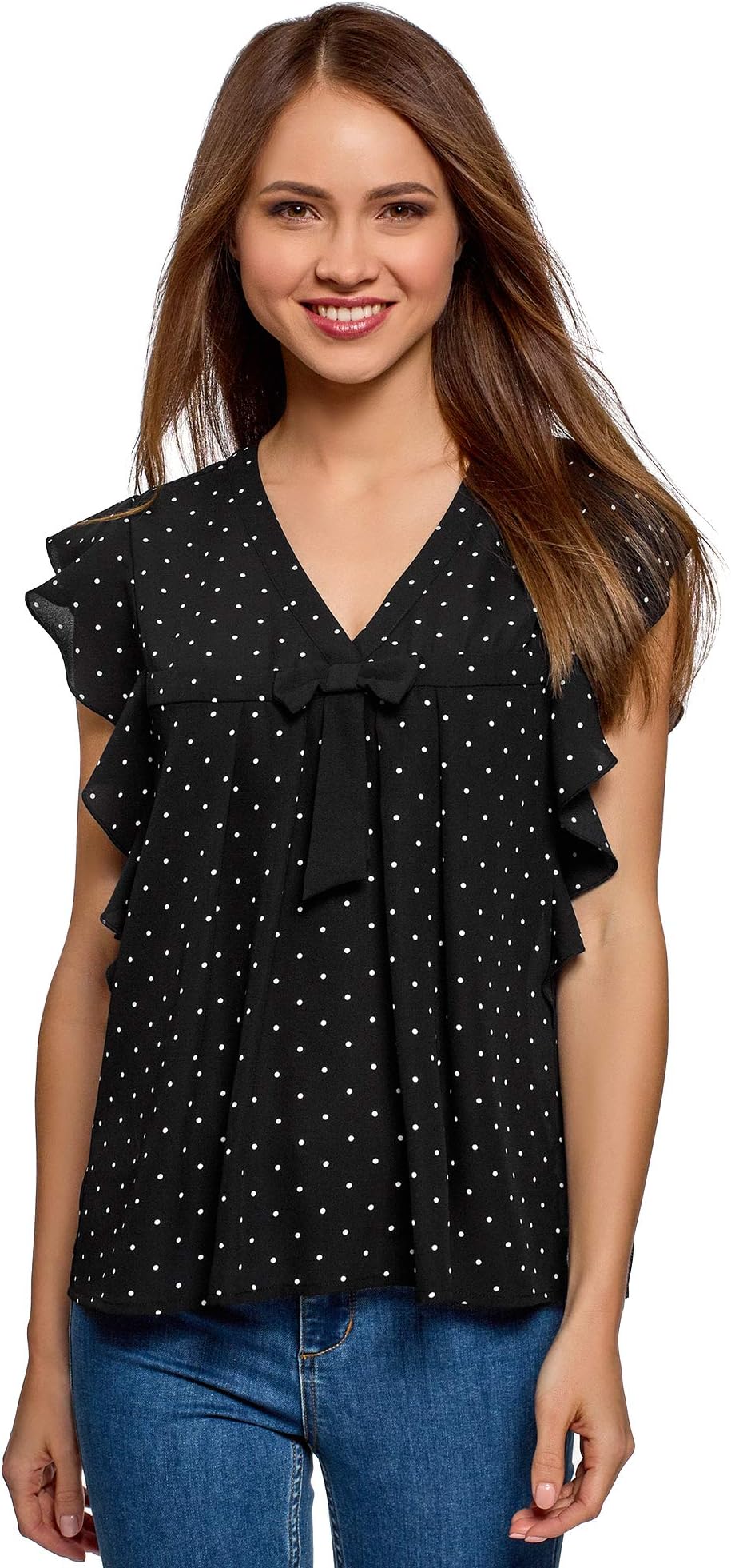 oodji Ultra Women's Flowing Sleeveless Blouse