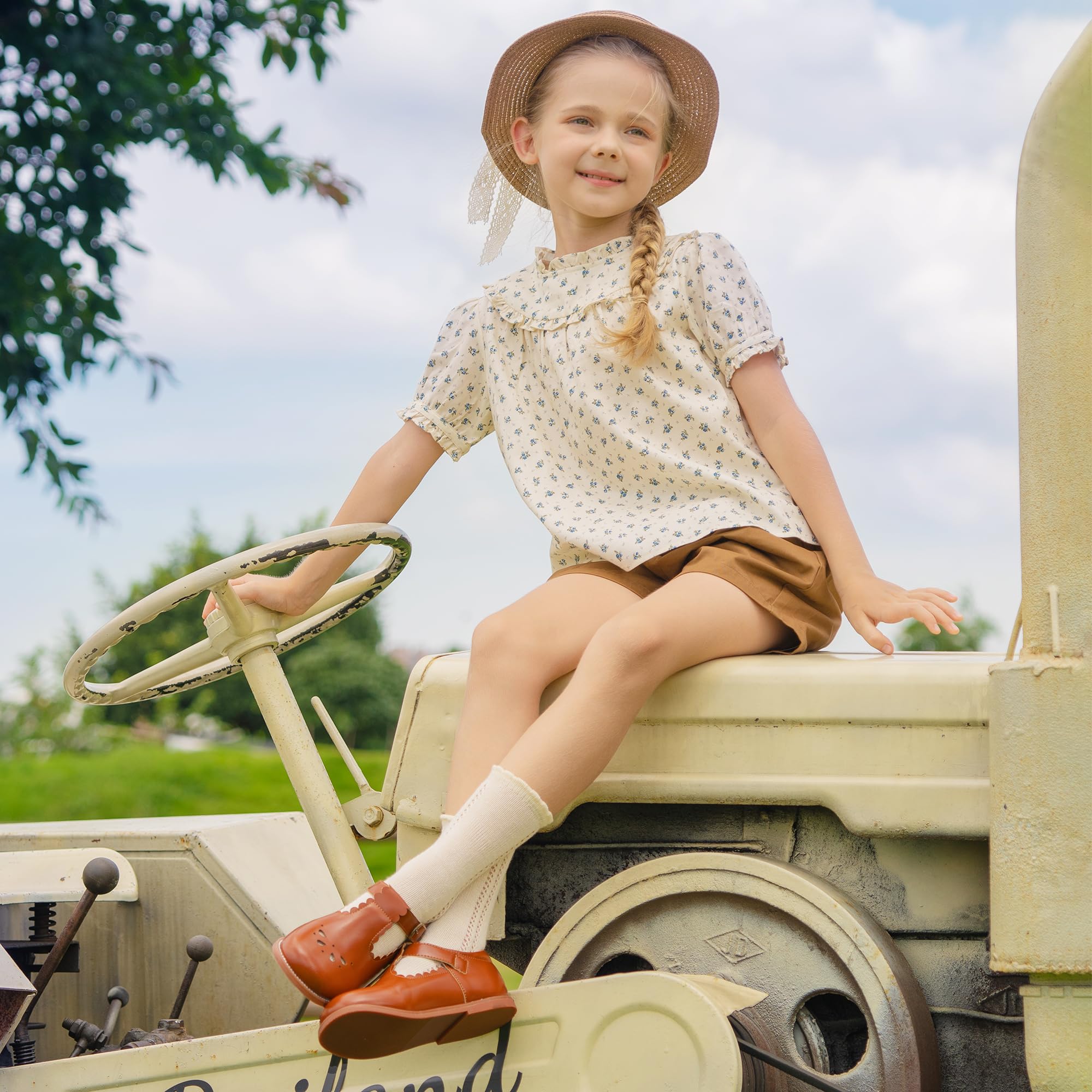 Felix & Flora Toddler Little Girl Mary Jane Dress Shoes - Ballet Flats for Girl Party School Shoes