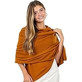 Velanio Cashmere Luxury Knitted Wrap Travel Shawl Scarf, Pashmina Stole, All-Season Scarf for Women Cashmere Wool Blend