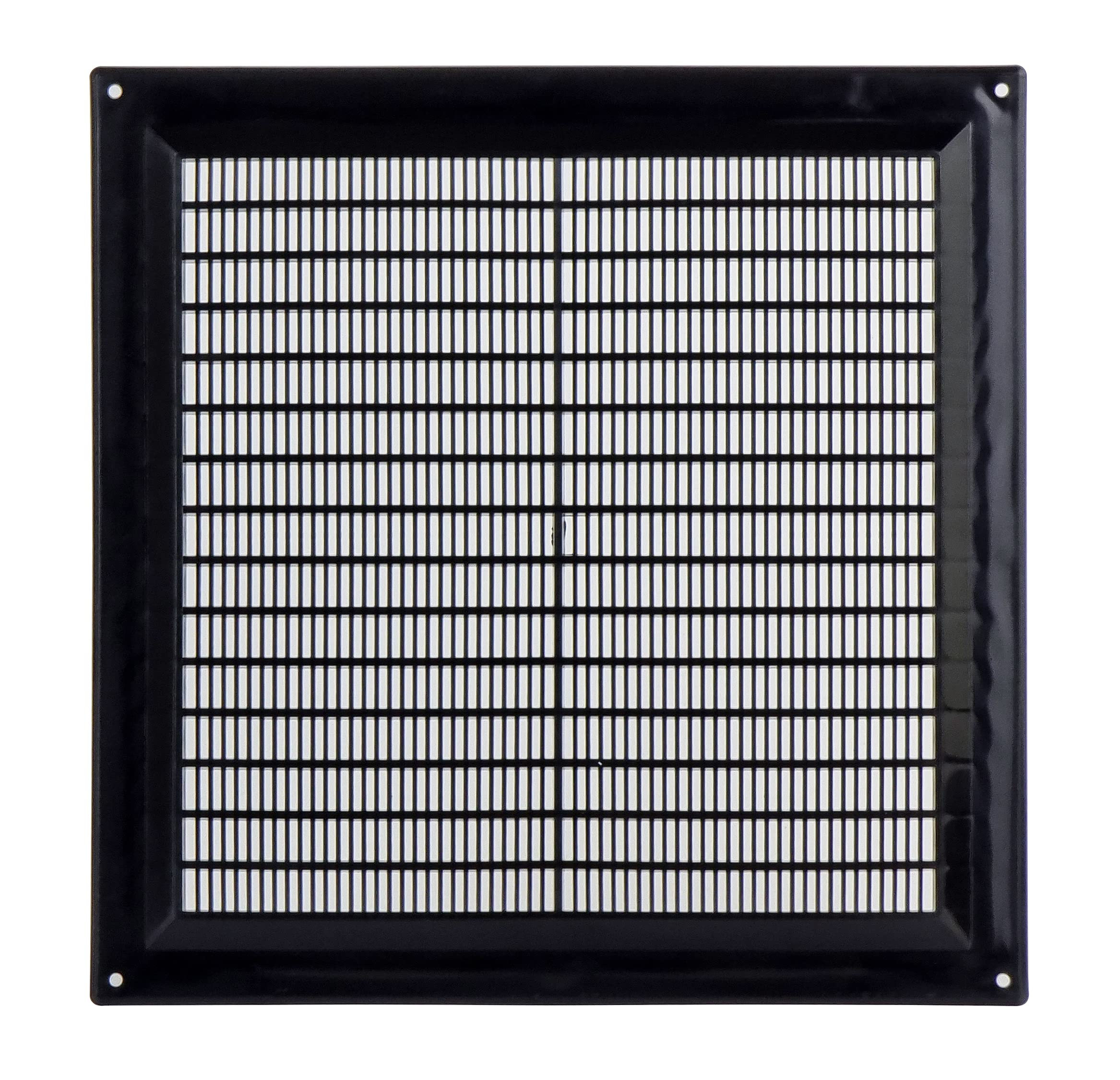 Steinberg14 Black 250x250mm Air Vent Cover with Insect Mesh - 10x10 inch Ventilation Grilles for Walls and Ceilings - Internal Covers - Air Vents for interior walls - Plastic Ventilation Grille