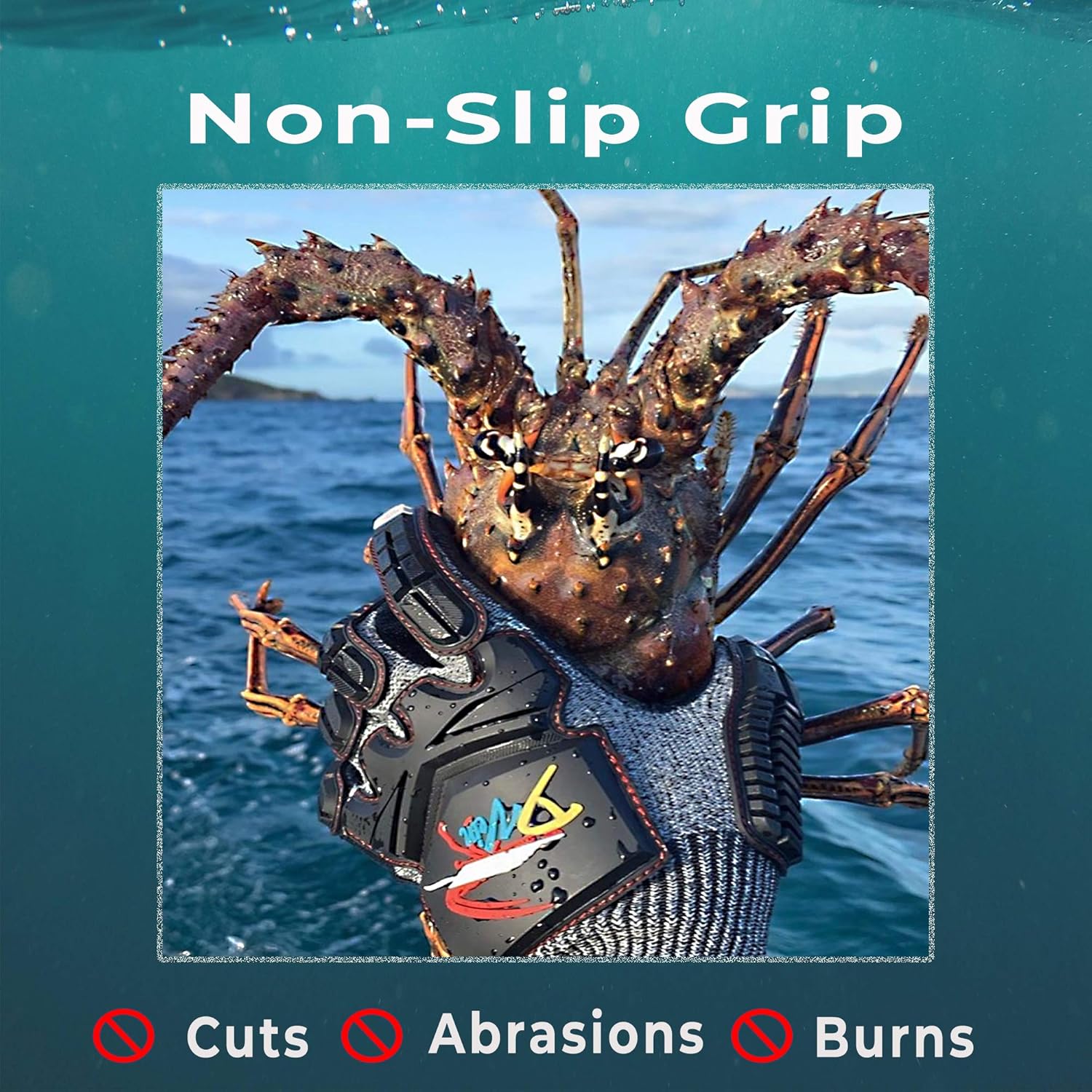 Lobster Gloves for Diving | Kevlar Spearfishing Dive Glove | Puncture Resistant : Sports & Outdoors