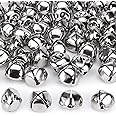 MCPINKY 300PCS Jingle Bells Bulk, 1 Inch Craft Bells for DIY Crafting, Christmas Holiday Home Decoration, Silver
