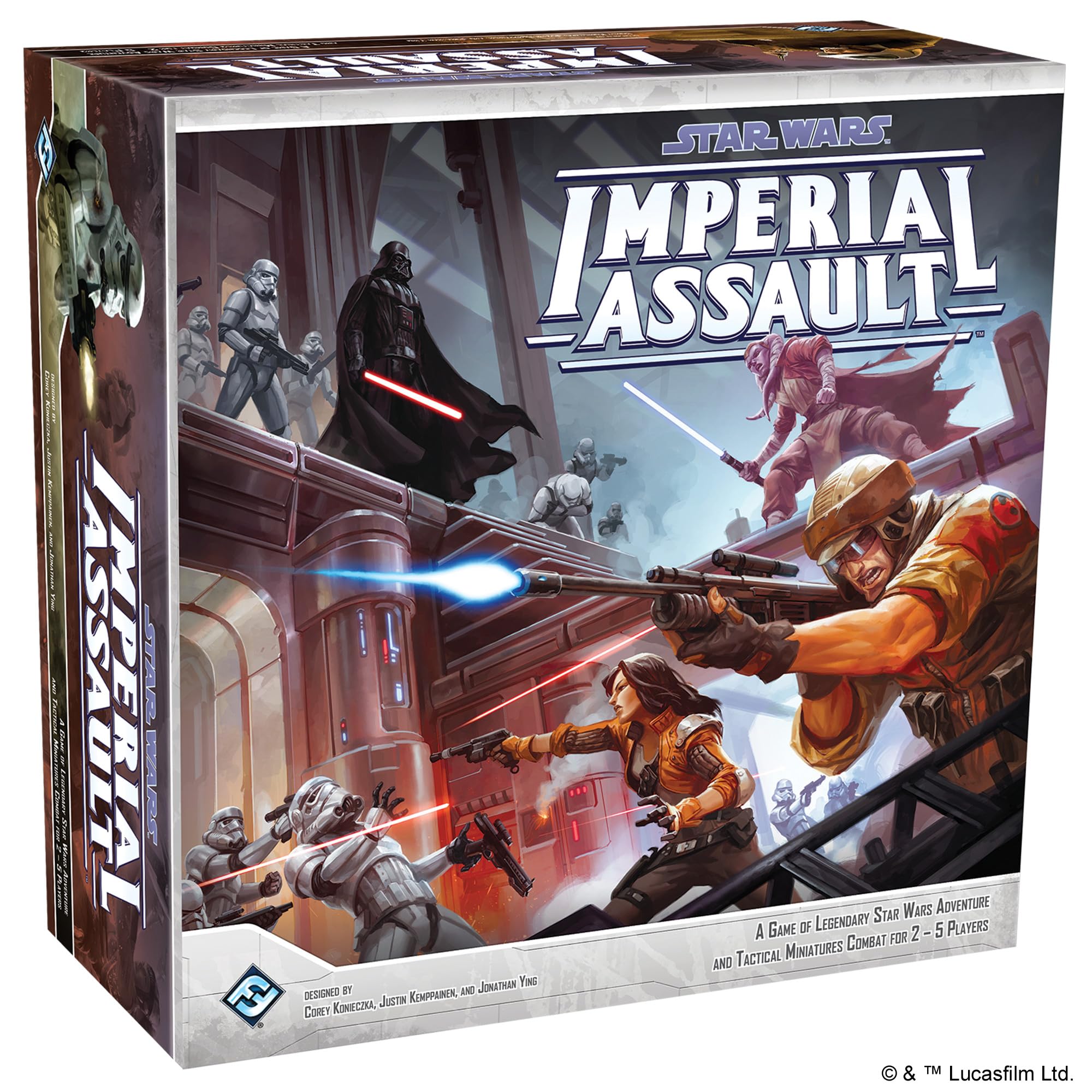 Asmodee Star Wars Imperial Assault Core Set - Juego épico de estrategia en miniaturas de ciencia ficción de resistencia rebelde contra fuerzas imperiales, mayores de 14 años, 1 a 5 jugadores, 1 a 2 horas de juego