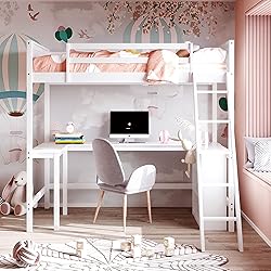 Harper & Bright Designs Twin Size Loft Bed with