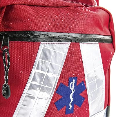 Basic Medical Supply BMS Emergency Rescue Backpack Waterproof Red