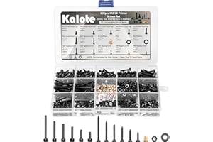 KALOTE Metric Screws Assortment, 600 Pcs M3 Screw Kit, Suitable for 3D Printer DIY, M3*8mm/10mm/12mm/16mm/20mm/30mm 12.9 Grade Alloy Steel Hex Socket Head Cap Bolts Nuts Kit with 1Pcs Allen Wrench