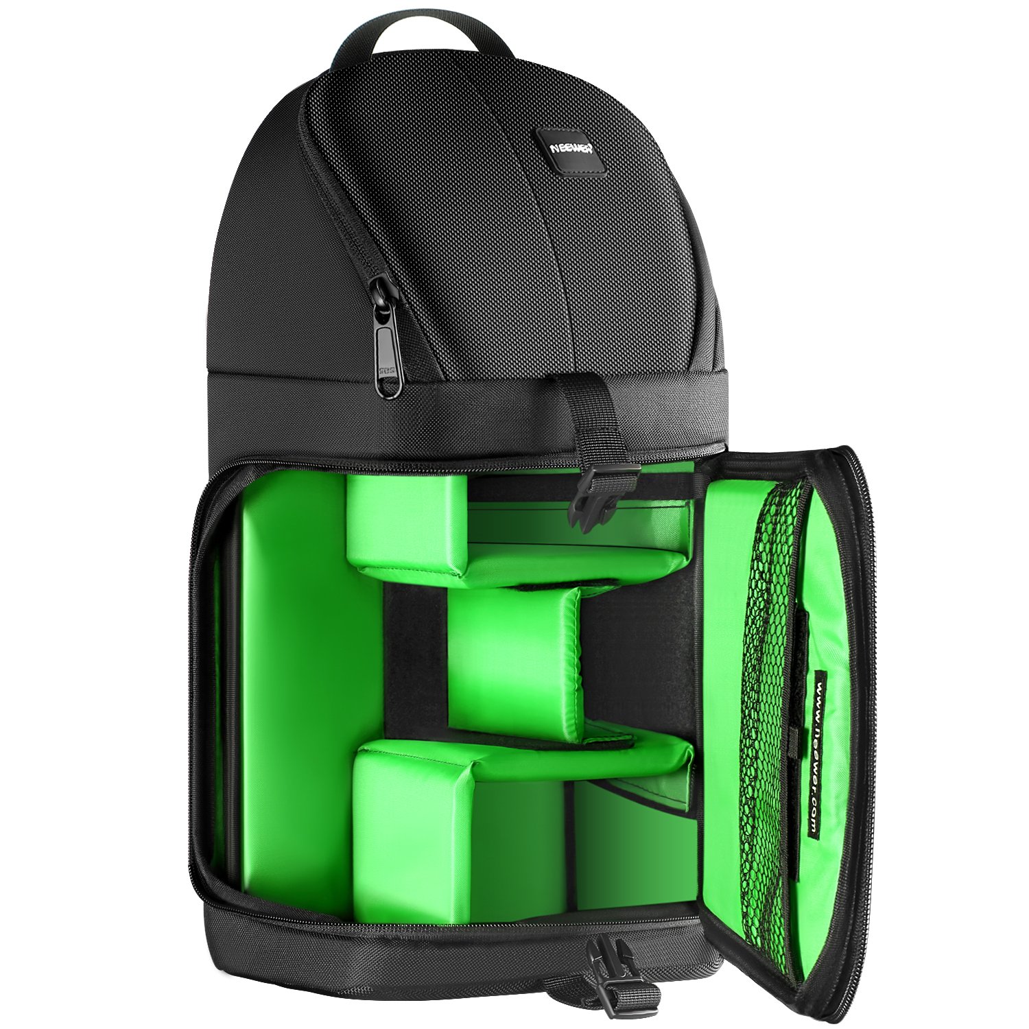 Neewer Professional DSLR Camera Backpack with Padded Divider (Green Interior)