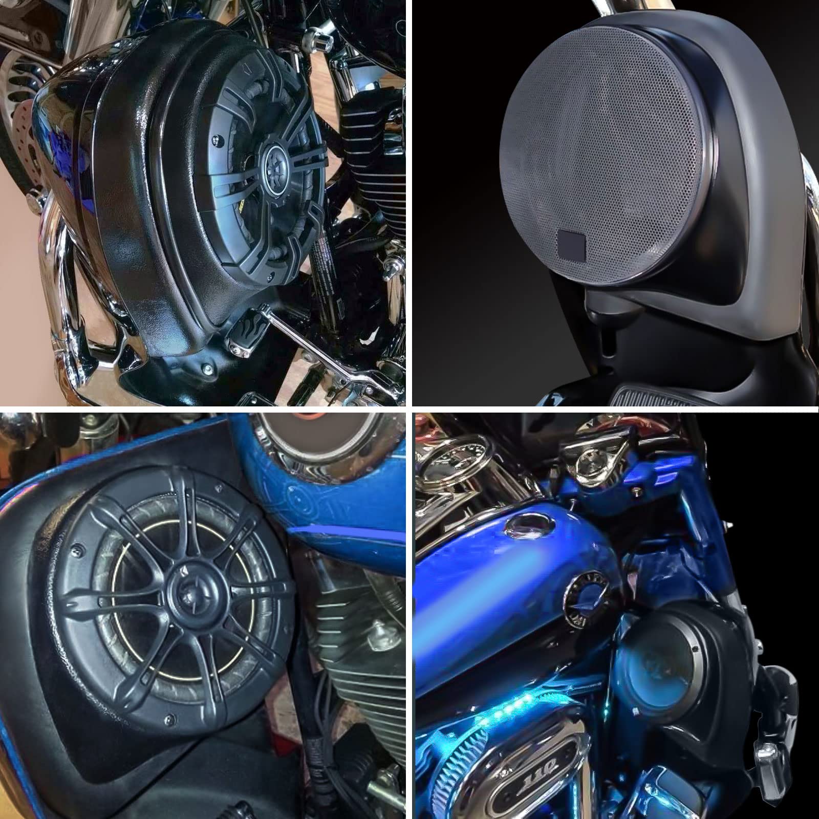 6.5 Inches Lower Fairing Speaker Box Pods Compatible with Harley Touring 1996-2024 Lower Vented Fairings