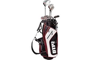 Club Champ DTP2 Men's 12 Piece Golf Package, Black/Red