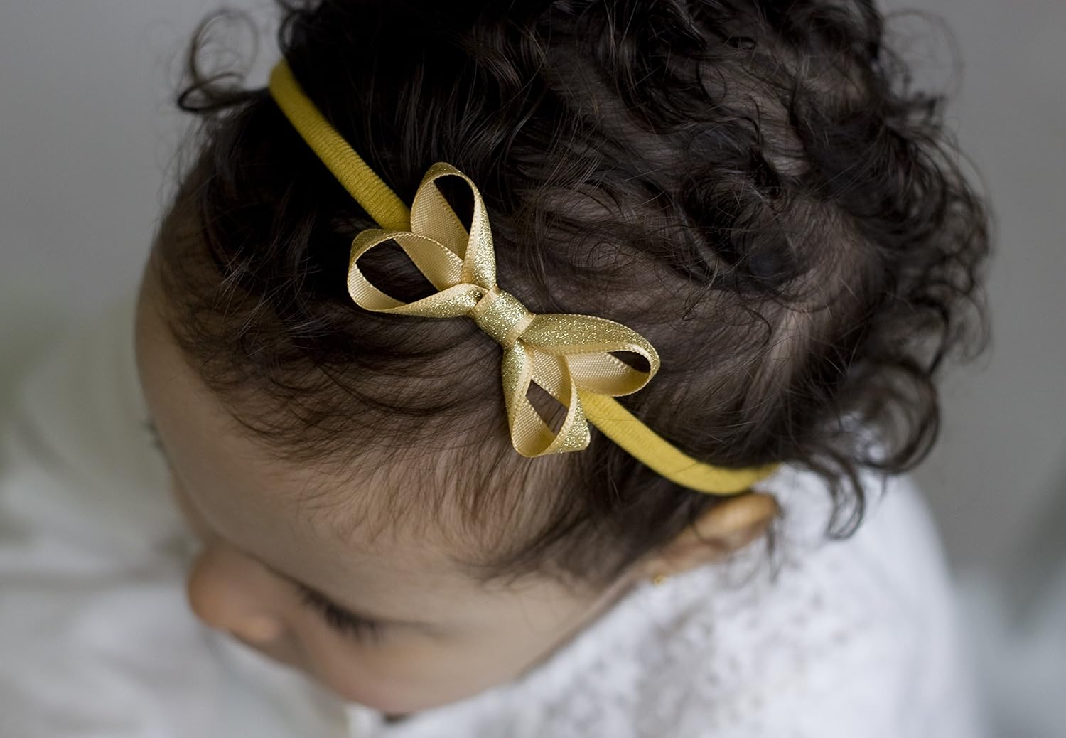 baby girl gold bow