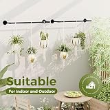 Bamworld 2pack Indoor Hanging Planter Black Metal Rod Plant Hanger view 5