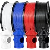 iSANMATE 3D Printer Filament ASA Bundle 4KG (8.8lbs), UV &amp; Weather Resistant ASA Filament 1.75mm Perfect for Outdoor Functional Parts, Black+White+Red+Blue