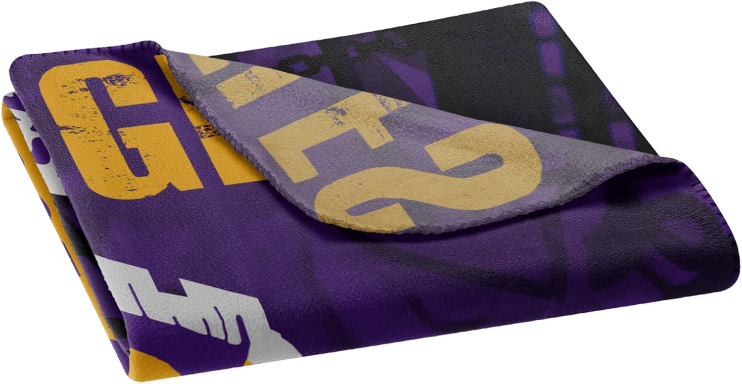 The Northwest Company NBA Los Angeles Lakers "Hard Knocks" Fleece Throw Blanket, 50" x 60", Purple : Sports Fan Throw Blankets : Sports & Outdoors