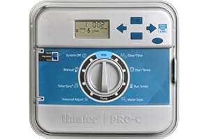 HUNTER INDUSTRIES Hunter Pro-C Modular Outdoor Irrigation Controller Gray 4-Station Base Unit Controller, Outdoor Mount with 120 VAC Internal Transformer, Expandable to 16 Stations B00LBGQ4K2