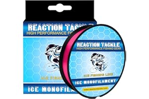 Reaction Tackle Ice Monofilament Fishing Line - High Performance Ice Fishing Line with Low Memory, High Abrasion Resistance, Freezing-Resistant - Strong and Sensitive 1000 Yard Spool Mono Line
