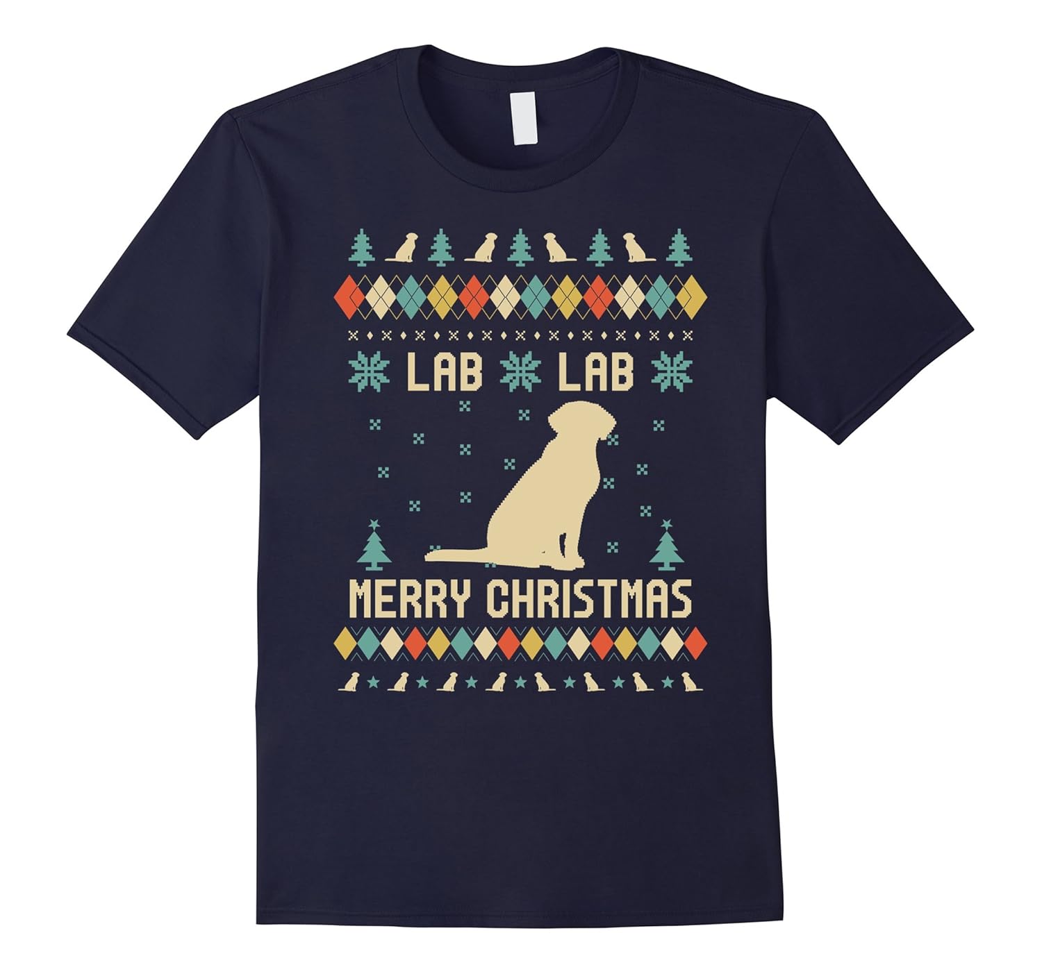 Lab Ugly Christmas Sweater T-shirt Gift For Xmas-ANZ