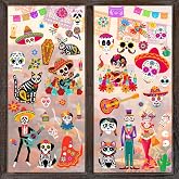 Dia De Los Muertos Window Clings Day of The Dead Stickers Ofrenda Decor Outdoor Indoor Dia De Los Muertos Windows Decorations for Home