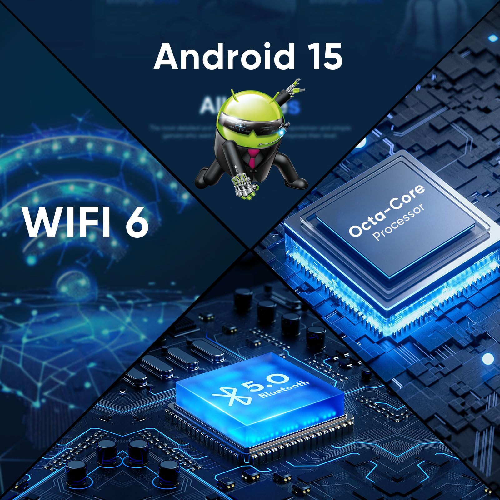 Android 15 Tablet,11 Inch Tablets with Octa Core Processor, 12GB RAM 128GB ROM 1TB Expand, Widevine L1, 8000mAh Battery, 2.4/5Ghz Dual WiFi/GPS/FM, 5/8MP Cameras, Case Included, Black