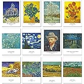 A ART·ZONE Van Gogh Greeting Cards (30 Cards) 5.6x4 Inches Blank Postcard Set