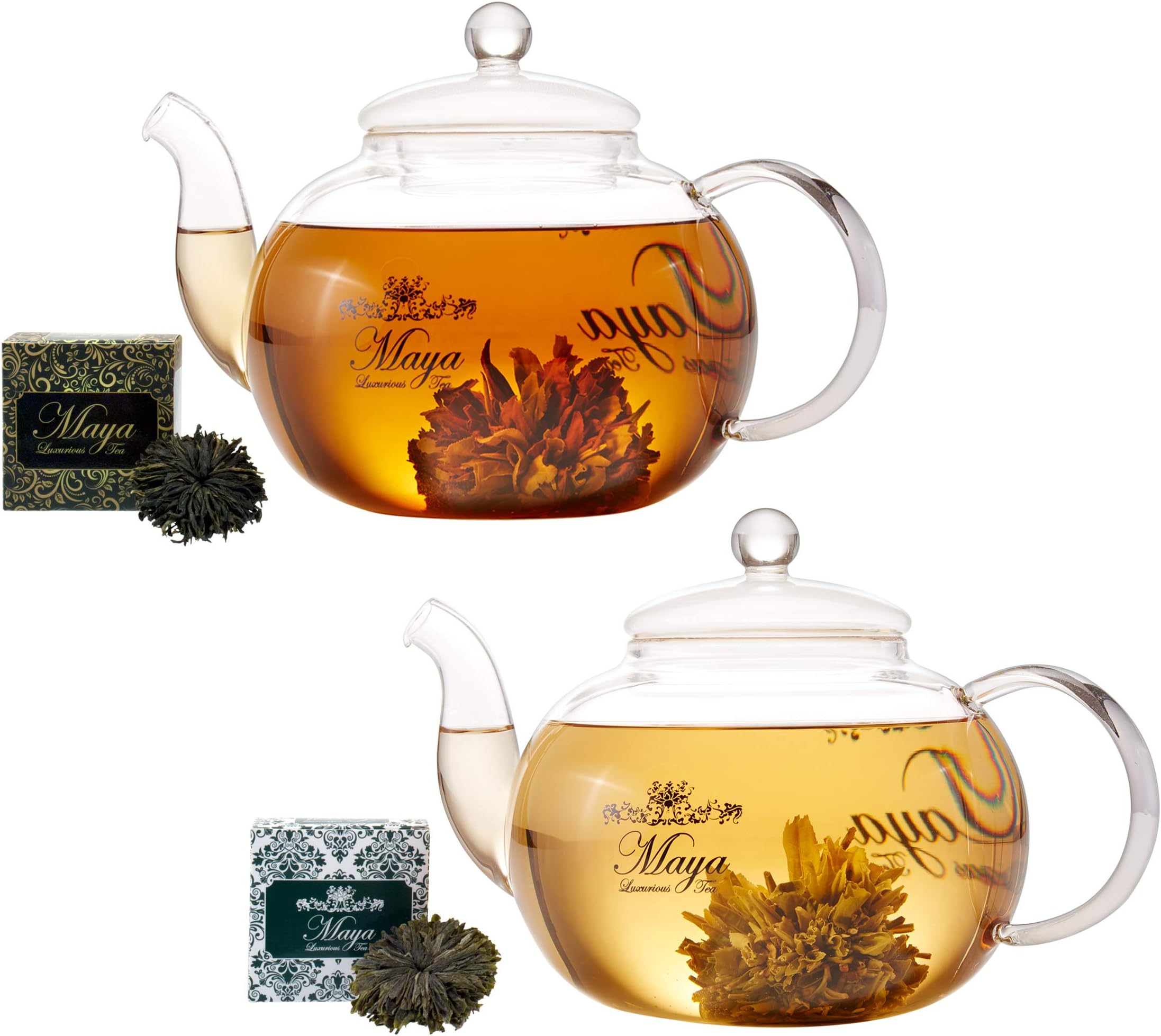 MAYA LUXURIOUS TEA Blooming Black & Green, Pack of 12