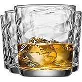 Glaver's Whiskey Glasses 13 oz. Barware Set of 4 Old Fashioned Glasses for Whisky, Scotch, Bourbon, Liquor, Juice, and Cocktails.