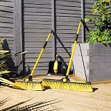 Charles Bentley Bulldozer Dustpan and Brush Set 44x28.5cm Black Yellow view 6