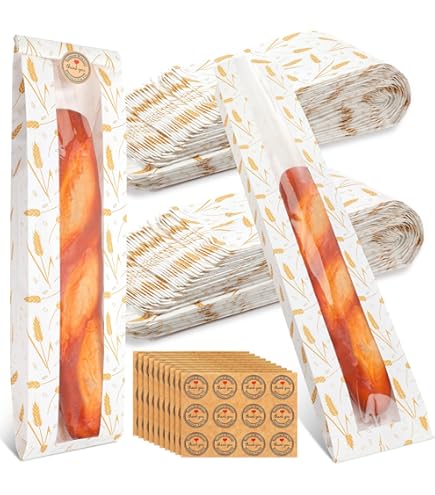 100 Pcs French Bread Bags Bulk With Window For Taiwan | Ubuy