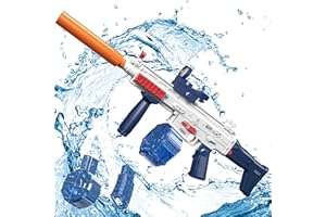 HYNXM Electric Water Gun, Water Guns for Adults, Up to 25 FT Long Range, 370CC+120CC Large Capacity Automatic Water Guns, Toys for Pool, Beach