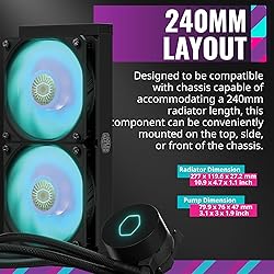 CoolerMaster MasterLiquid ML240L RGB V2, Close-Loop
