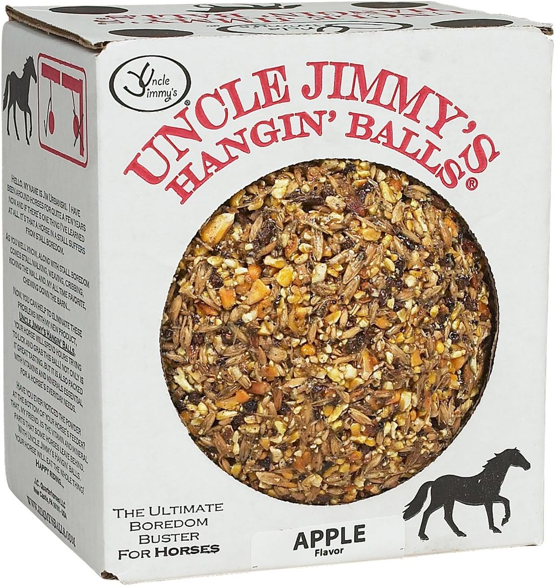 Uncle Jimmy's Hanging Balls, Horse Treat and toy in one! Size 5 1/2