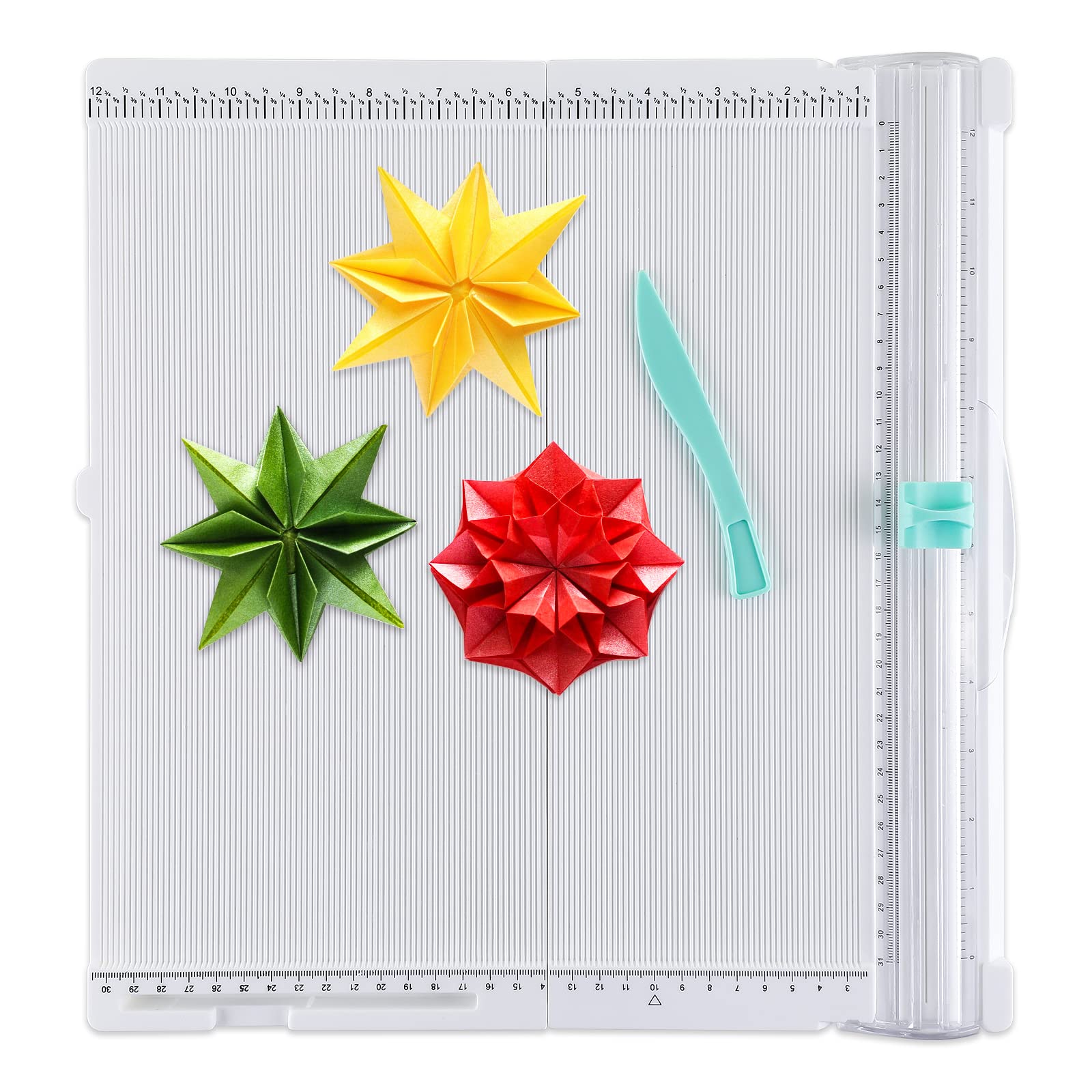 OTCRAFT Craft Paper Trimmer |Scoring Board| 12 .2x 12.2inch | Paper Trim Cutter Score Board by Scoring Tool| with |Folding| for Making Scrapbooking,and Photo — image 1