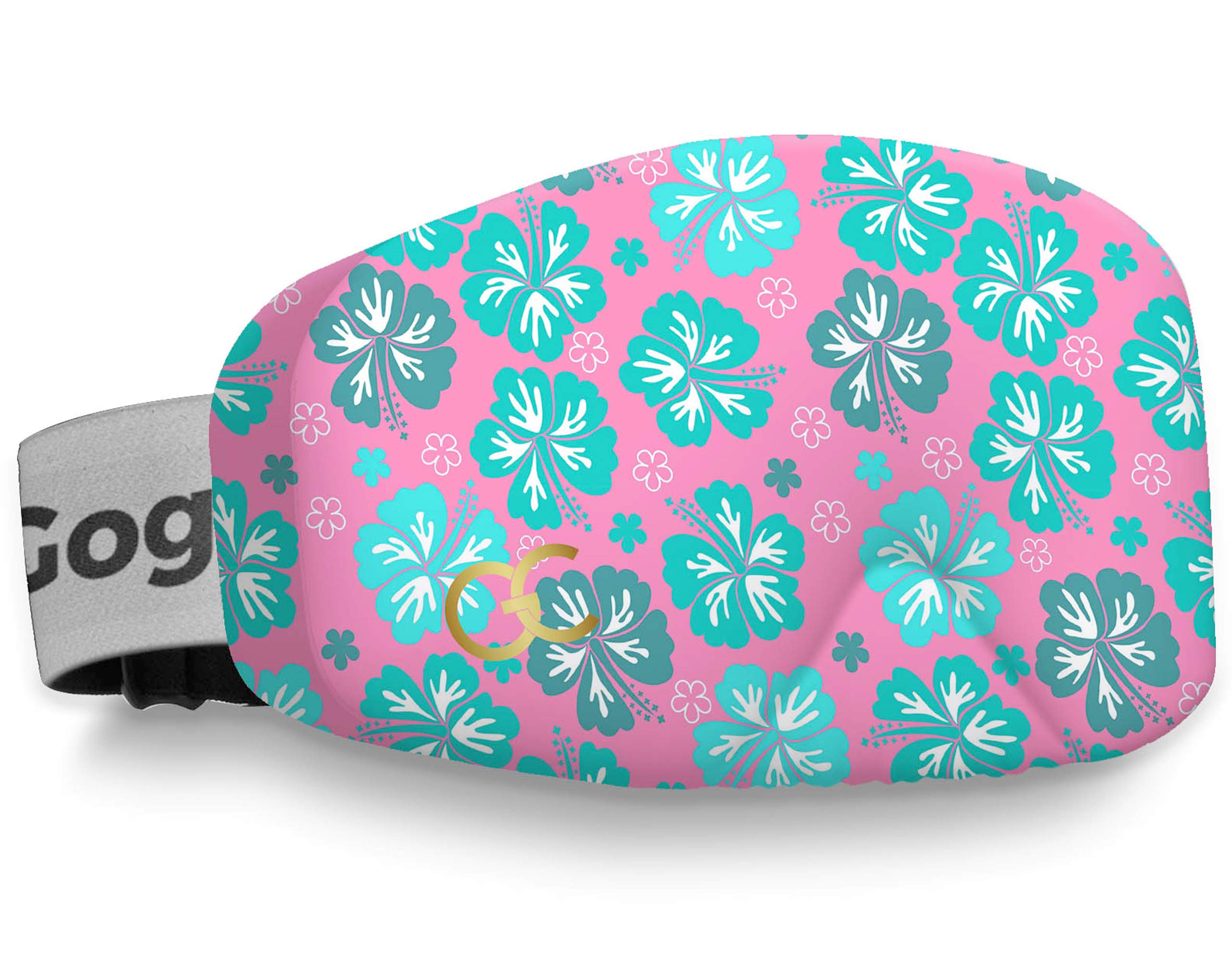 GogglesCover Ski Goggles Protective Cover, Protective Goggle Cover Portable, Ski Goggle Cover Sleeve Anti-Scratch, Ski Goggles Accessories, Ski Equipment, Hibiscus Pink Design