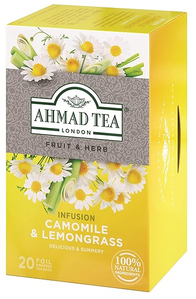 AHMAD TEA HERBAL TEA, CAMOMILE & LEMONGRASS TEABAGS,...
