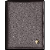 LAORENTOU Wallet for Men Genuine Leather Bifold Stylish Wallet with ID Window Credit Card Holder (dark brown)