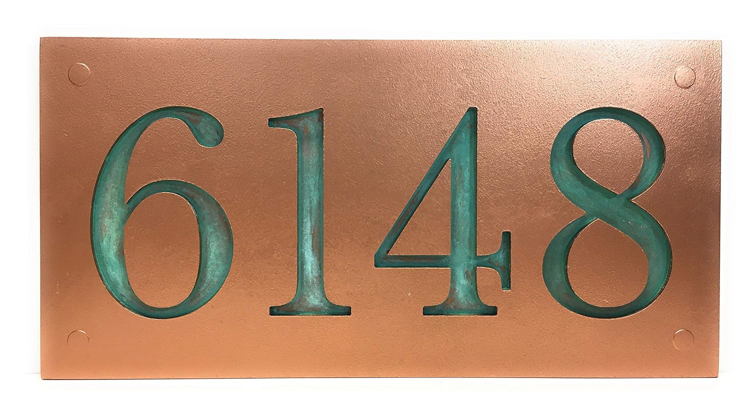 Modern House Numbers Copper Patina,House Numbers Sign
