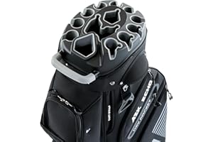 ASK ECHO 2024 T-Lock Golf Cart Bag with 14 Way Organizer Divider Top, Premium Cart Bag with Handles and Rain Cover, for Men